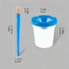 10 Leakproof Brush Rinse Cups with Sealed Lids and Washable Art Brushes view 3