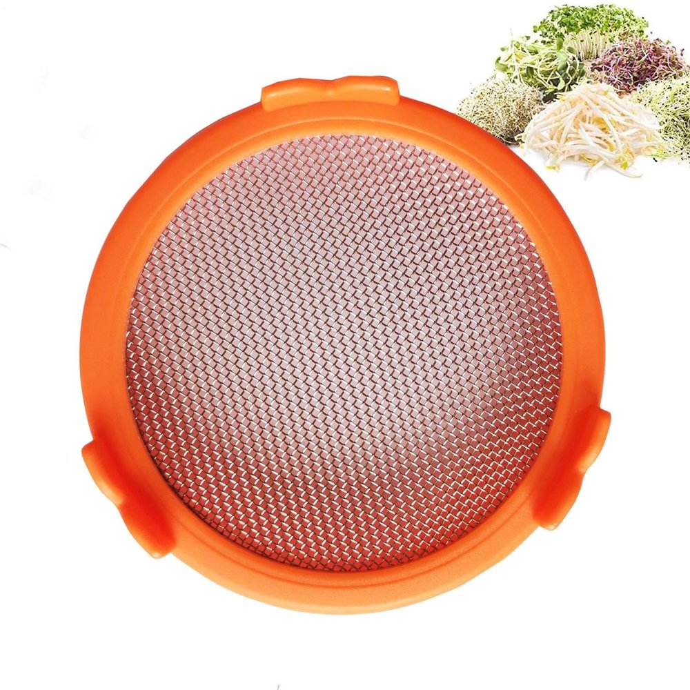 Generic Sprouting Jar Lids, Stainless Steel Mesh Lids for Canning Jars