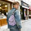 Convertible Women's Shoulder Bag, Gym Sack for Men, Running and Hiking, Bow, Avocado Green, Bow Blackcurrant Purple, One Size view 3