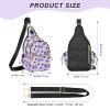 Convertible Women's Shoulder Bag, Gym Sack for Men, Running and Hiking, Bow, Avocado Green, Bow Blackcurrant Purple, One Size view 4