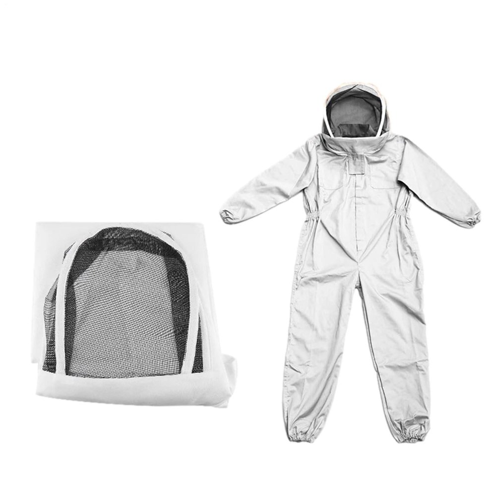 Generic Ventilated Beekeeper Suit, Professional Bee Protection for Women and Men, Beginners and Beekeepers, Jacket, Veil, Hat, Zipper, Elastic Cuffs, Lightweight