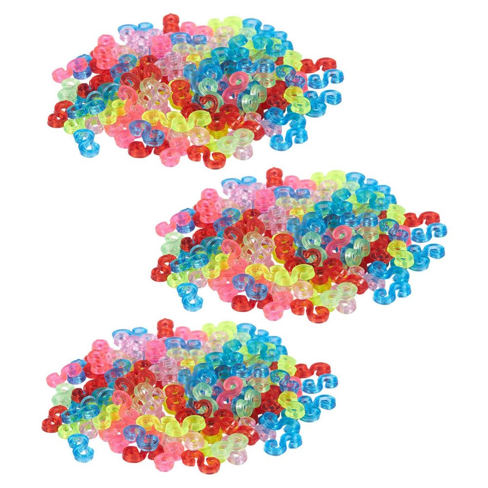 Frewurwer New Great Loom Bands Pack with 375 Colorful S-Clips