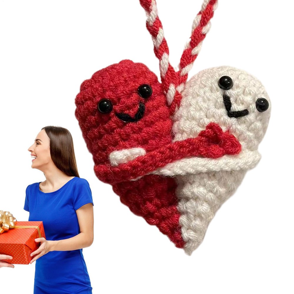 Knitted Heart-Shaped Doll