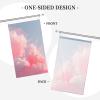 Pale Pink Cloudy Sky House Flag, 90 x 150 cm, with Grommets view 2