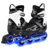 HOMASIS Adjustable Inline Skates with Light-Up Wheels, ABEC-7, Black, L (EU 37–41) view 1