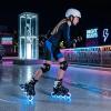 HOMASIS Adjustable Inline Skates with Light-Up Wheels, ABEC-7, Black, L (EU 37–41) view 2