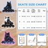 HOMASIS Adjustable Inline Skates with Light-Up Wheels, ABEC-7, Black, L (EU 37–41) view 3
