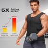 Junlan Men's Sauna Shirt Vest with Waist Trainer and Zipper view 2