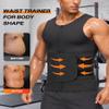 Junlan Men's Sauna Shirt Vest with Waist Trainer and Zipper view 4