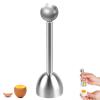 lvvhuan Egg Shell Cracker, Egg Opener, Egg Peeler, Stainless Steel for Soft and Hard Boiled Eggs or Raw Eggs (Silver) view 1