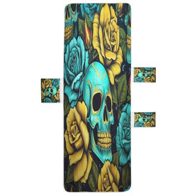 LINNIKEEEE Floral Green Chaise Lounge Cover, Non-Slip Towel for Patio, Beach, Hotel & Pool