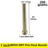 URPIZY Brass Fire Hose Nozzle for Industrial Hoses, 1-1/2" NST (NH), Adjustable Spray Valve, Lightweight Design (1" NPSH/NPT) view 2