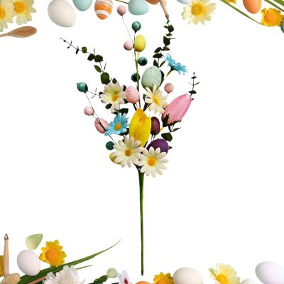 Vesidoloy Easter Eggs - 4 pcs with Artificial Flowers