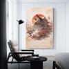 Benoumoney Autumn Leaves Cat Art Print view 3