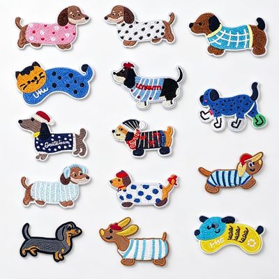 14 Dachshund Iron-On Patches