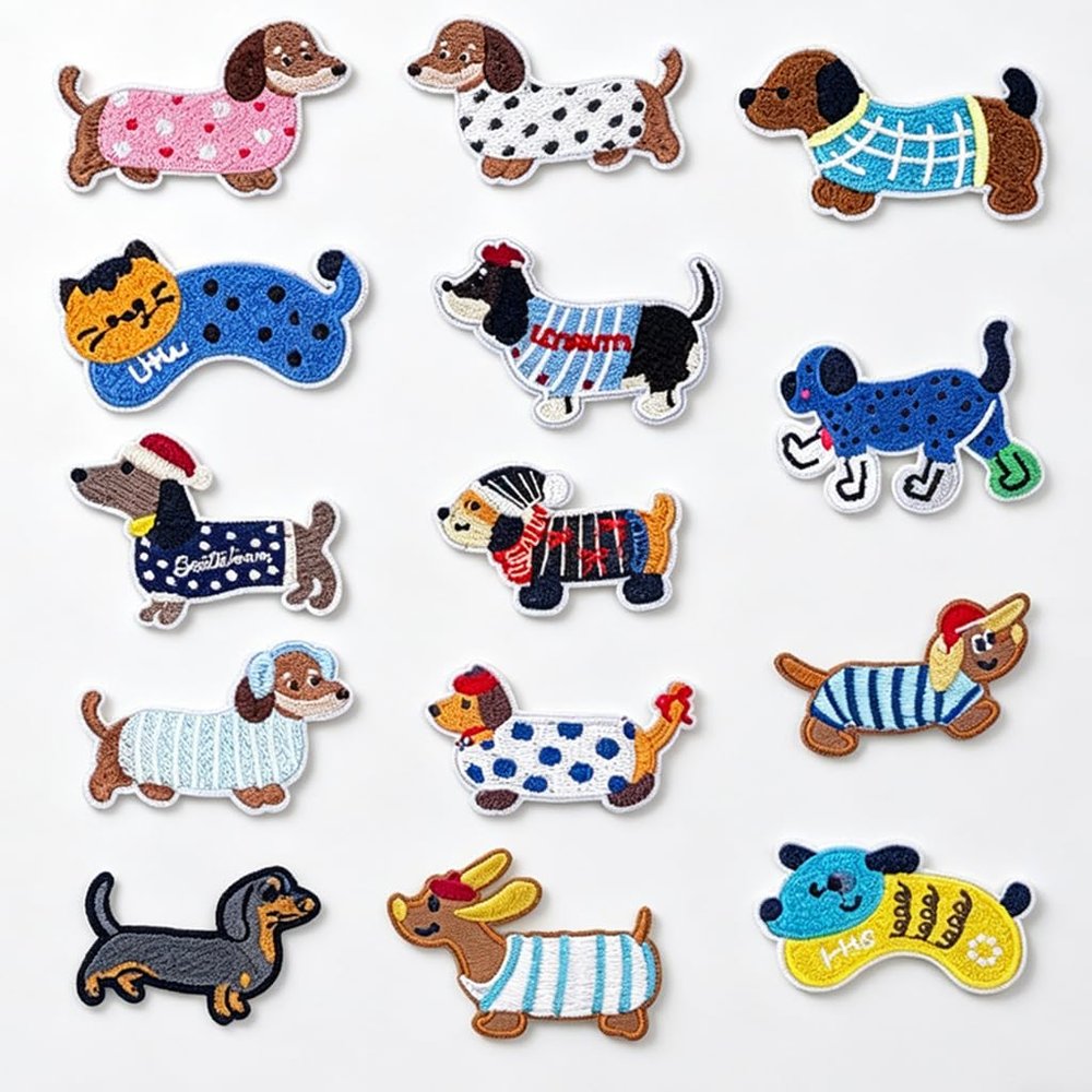 14 Dachshund Iron-On Patches