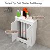 Wood Radiator Cover with Storage Shelf and 2 Doors view 3