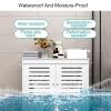 Wood Radiator Cover with Storage Shelf and 2 Doors view 4
