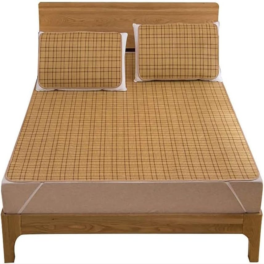 Foldable Bamboo Spring Mat, Breathable and Portable, for Home, School and Dorms, Comfortable Bed Mat, Gift, 135 x 195 cm, Eco-Friendly and Lightweight