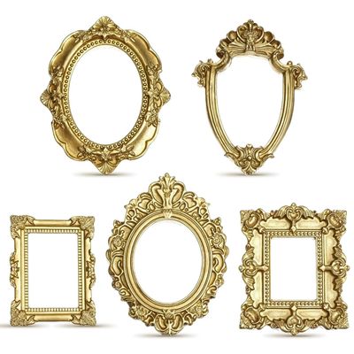 QZKJQDD 5-Pack Mini Vintage Picture Frames