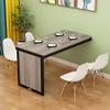 GJZQDKX Wall-Mounted Folding Solid Wood Table, Black, 80 x 40 x 75 cm view 1