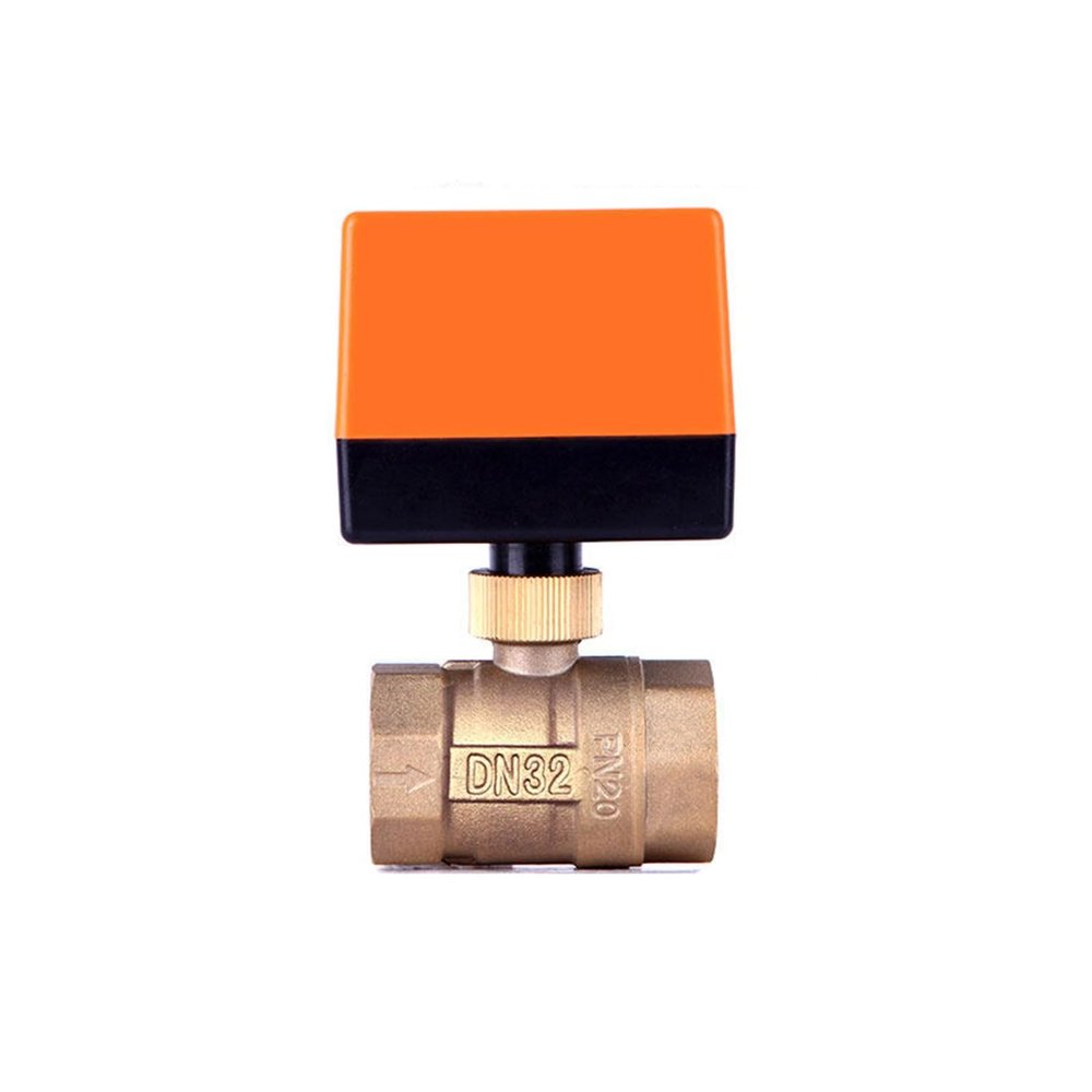Motorized Brass Ball Valve, 3-Wire 2-Point Control, 220 V/12 V/24 V, 1/2"–2"
