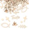 WJIAAA Baptism Decorations, 100 Wooden Communion Decor for Girls view 1
