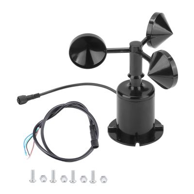 0–70 m/s Wind Speed Sensor, 5–30 V DC Pulse Output, Three-Cup Anemometer
