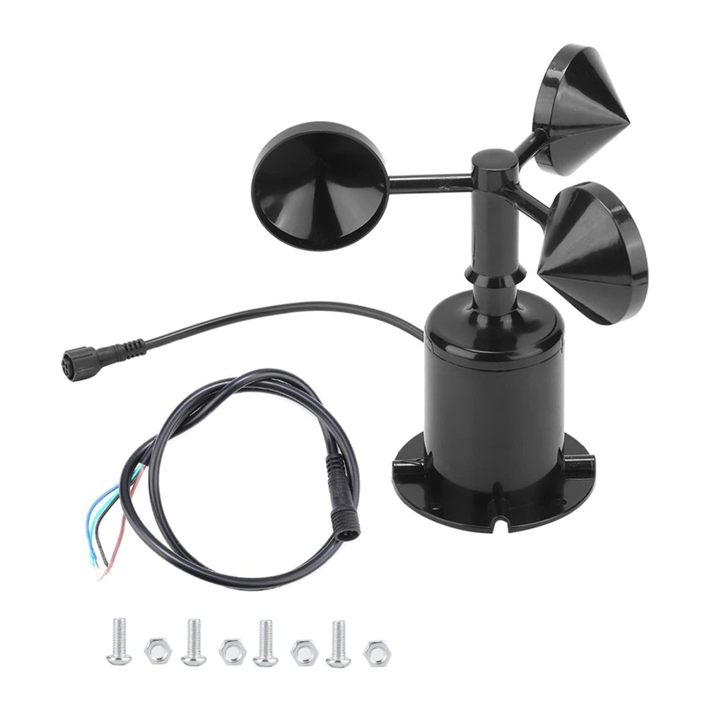 0–70 m/s Wind Speed Sensor, 5–30 V DC Pulse Output, Three-Cup Anemometer