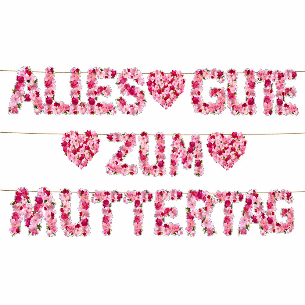 Happy Mother's Day Floral Hanging Garland