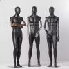 Male Display Mannequin, Matte Black Torso Form with Base view 4