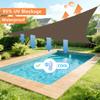 Triangular Sun Shade Sail for Balcony, 5 x 5 x 7.5 m, UV Protection, Waterproof, Brown view 2