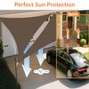Triangular Sun Shade Sail for Balcony, 5 x 5 x 7.5 m, UV Protection, Waterproof, Brown view 3