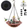 Solar Bird Bath with Cascade Design, Weather-Resistant, Decorative view 1