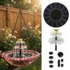 Solar Bird Bath with Cascade Design, Weather-Resistant, Decorative view 3