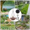 Solar Bird Bath with Cascade Design, Weather-Resistant, Decorative view 4