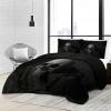 155 x 220 cm Duvet with Integrated Cover, Black Gothic Horror Skull, 4-Season, Washable, with 2 Pillowcases view 2