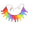 Pastel Rainbow Bunting Garland, 3.2 m, 12 Flags, 17 cm, Multicolor, for Weddings, Parties, Outdoors, Gardens, Color 23 view 3