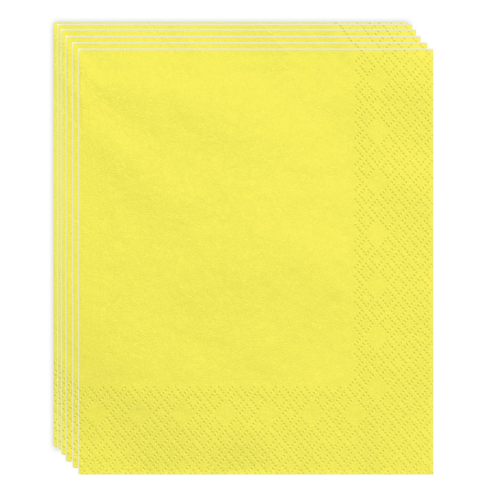 20 Yellow Napkins 33x33 cm
