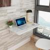 LWJSOCP Wall-Mounted Folding Table, Space-Saving Desk for Small Spaces, Kitchen Dining Table, Floating Workspace, 80 kg Maximum Load (120 x 40 cm) view 2