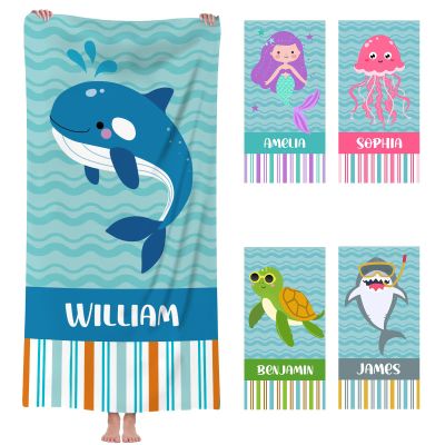 MUYOGRT Personalized Microfiber Beach Towel with Name