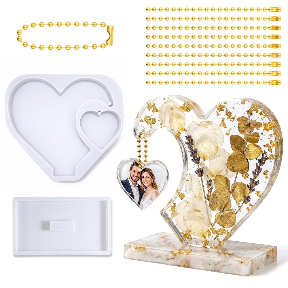 Heart-Shaped Photo Frame Silicone Molds