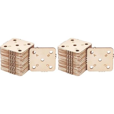 Square Weaving Cards, 4.6 x 4.6 cm, 5 Holes
