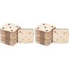 Square Weaving Cards, 4.6 x 4.6 cm, 5 Holes view 1
