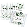 Mimi and Anton BANDEROLE for Chocolate THANK YOU for Thinking of Me | 12 Stickers | Guest Gift Eucalyptus view 1