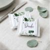Mimi and Anton BANDEROLE for Chocolate THANK YOU for Thinking of Me | 12 Stickers | Guest Gift Eucalyptus view 3