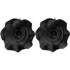 Black Multi-Layered 3D Gaze Flower Brooch view 1