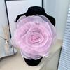 Black Multi-Layered 3D Gaze Flower Brooch view 2