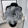 Black Multi-Layered 3D Gaze Flower Brooch view 4