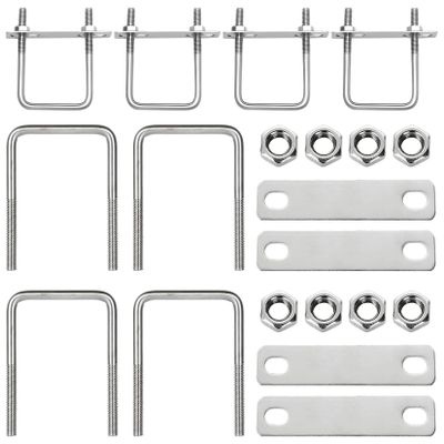 Forhandy 4-Piece M10 U-Bolts, 125 x 85 mm, Stainless Steel
